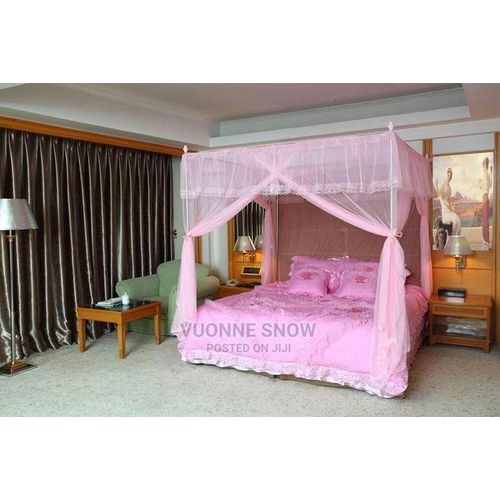 Mosquito Net 4/6 with stands - pink