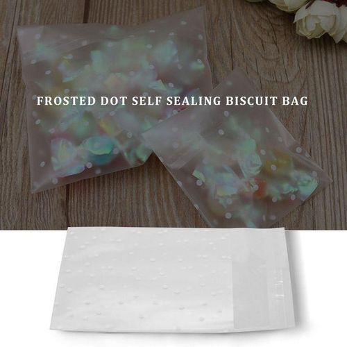 915 Generation 100pcs Frosted Cute Plastic Pack Candy Cookie Soap Packaging Bags Cupcake Self Adhesive Sample Gift Bag 10cm
