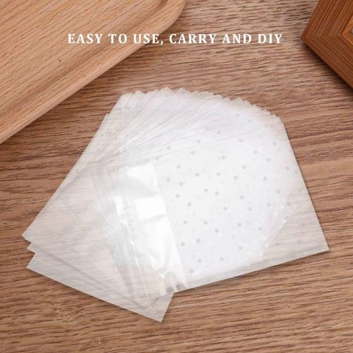 915 Generation 100pcs Frosted Cute Plastic Pack Candy Cookie Soap Packaging Bags Cupcake Self Adhesive Sample Gift Bag 10cm