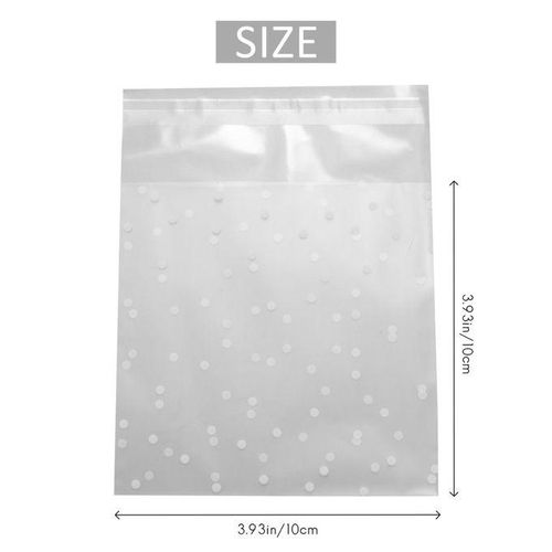 915 Generation 100pcs Frosted Cute Plastic Pack Candy Cookie Soap Packaging Bags Cupcake Self Adhesive Sample Gift Bag 10cm