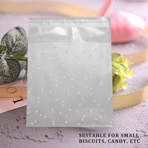 915 Generation 100pcs Frosted Cute Plastic Pack Candy Cookie Soap Packaging Bags Cupcake Self Adhesive Sample Gift Bag 10cm