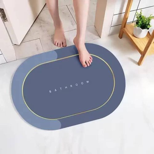 Big Bathroom Waterproof Non Slip Mats With Different Wordings - Multicolor