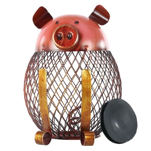 Piggy Bank Children Toy Bank Iron Coin Holder Boy Girls Coin Money Cash Saving Box for Decoration or Gift