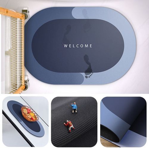 2Pcs Quick Dry Super Absorbent Bathroom Bath Mat Set