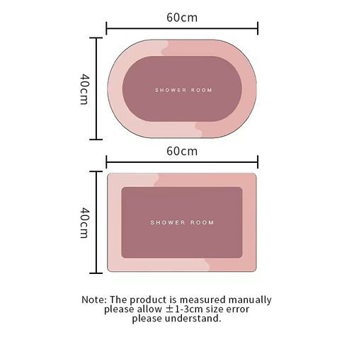 2Pcs Quick Dry Super Absorbent Bathroom Bath Mat Set