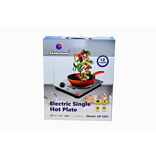 Simbaland Electric Single Hotplate - Grey(1 YR WRTY)