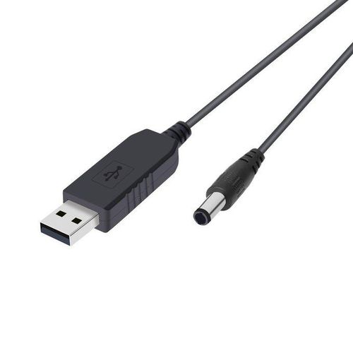 USB to DC Convert Cable 5V to 9V Voltage Step-Up Cable 5.5x2.1mm DC Male 1M New