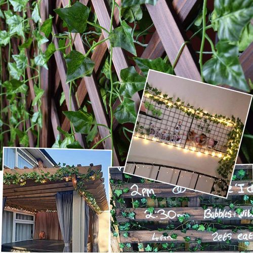 12pcs Artificial Vine Leaves Creeping Ivy Decorations
