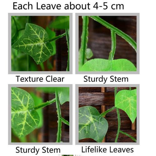 12pcs Artificial Vine Leaves Creeping Ivy Decorations