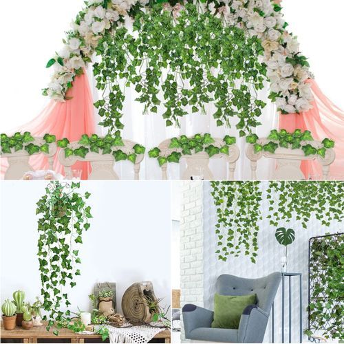 12pcs Artificial Vine Leaves Creeping Ivy Decorations