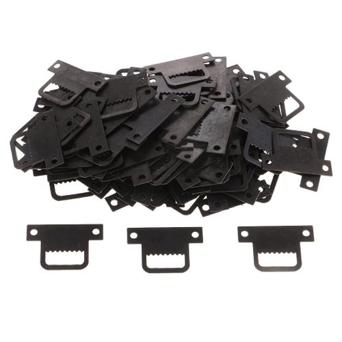 100pcs 32x22mm DIY Sawtooth Mirror Photo Picture Frame Hangers Hooks T