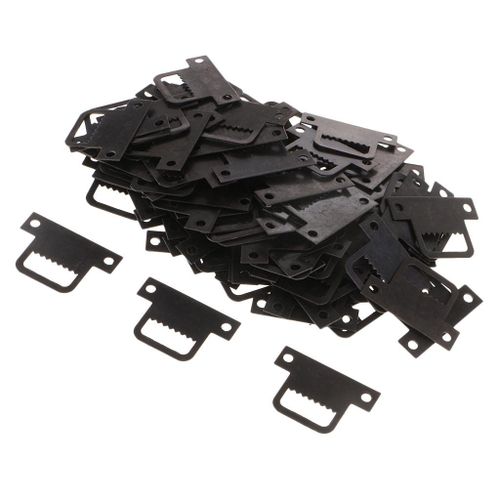 100pcs 32x22mm DIY Sawtooth Mirror Photo Picture Frame Hangers Hooks T