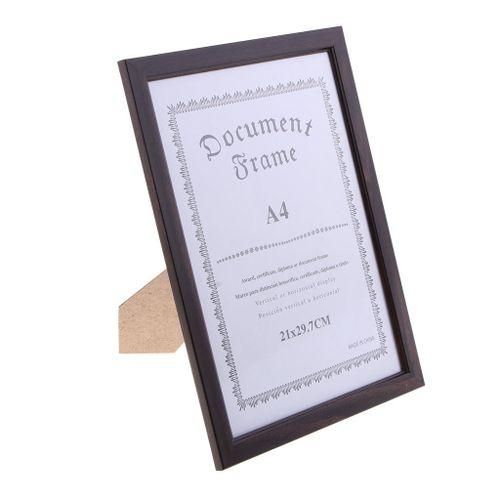 A4 Size Wooden Diploma Certificate Photo Artwork Picture Frame Coffee