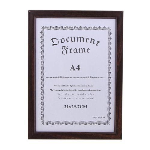 A4 Size Wooden Diploma Certificate Photo Artwork Picture Frame Coffee