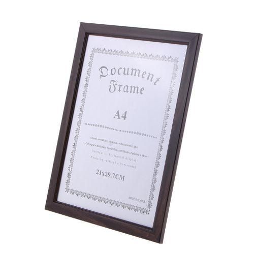 A4 Size Wooden Diploma Certificate Photo Artwork Picture Frame Coffee