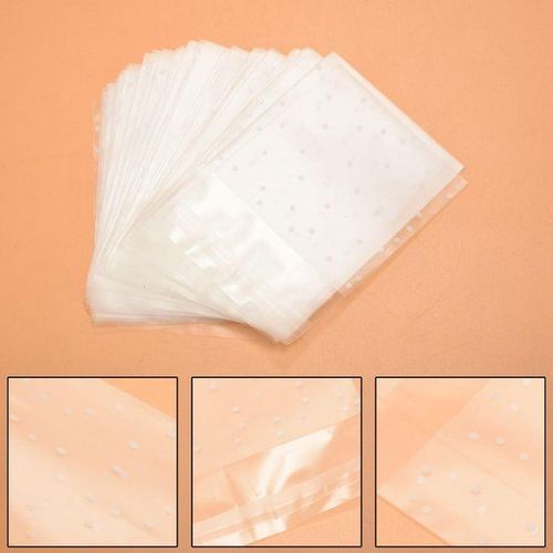 915 Generation 100pcs Frosted Cute Plastic Pack Candy Cookie Soap Packaging Bags Cupcake Self Adhesive Sample Gift Bag 7cm