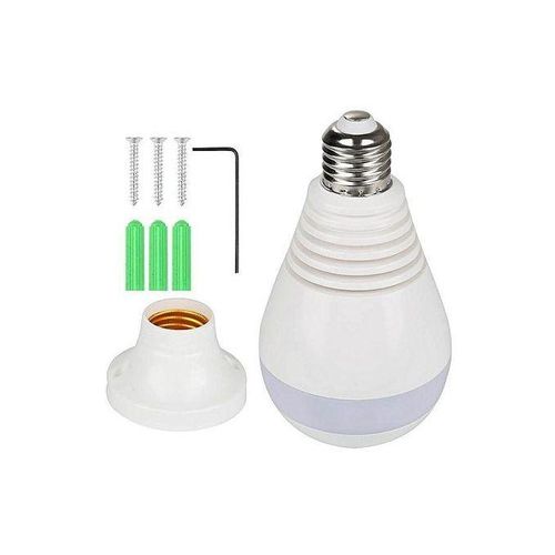 960P Wireless Panoramic IP Camera Bulb Light Wifi FishEye 360 Degree Surveillance Security Monitor By HT