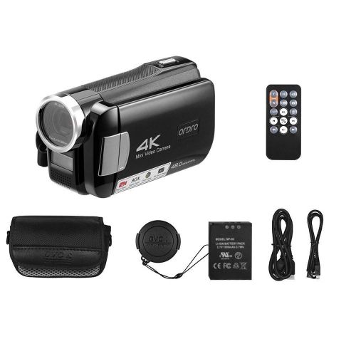 ORDRO AC2 4K Digital Video Camera Camcorder DV Recorder - black My