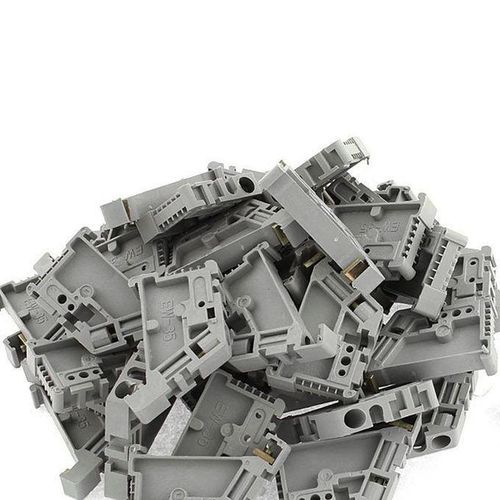50Pcs 35mm DIN Rail Terminal Block End Stopper Mounting Clips