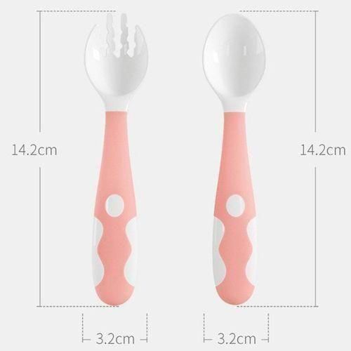 Baby Training Spoons Forks 1 Sets,Toddler Feeding Utensils Set Children Tableware Travel Set