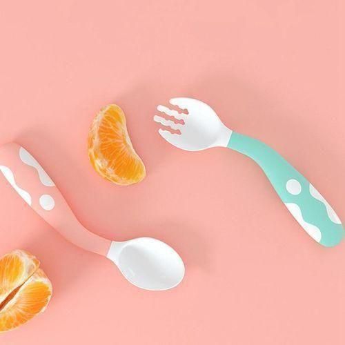 Baby Training Spoons Forks 1 Sets,Toddler Feeding Utensils Set Children Tableware Travel Set