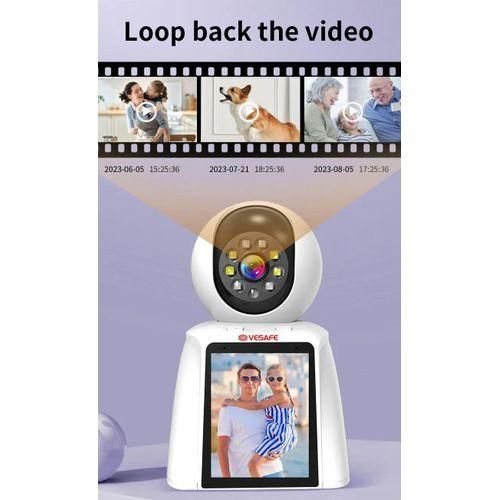 Home Wireless PTZ Rotation Mini Video Call Camera Human Motion Tracking Monitor With Plug Security Cameras