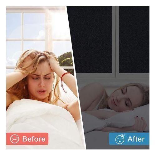 LASA Window Privacy Frosted Glass Window Film 45*200CM- Black