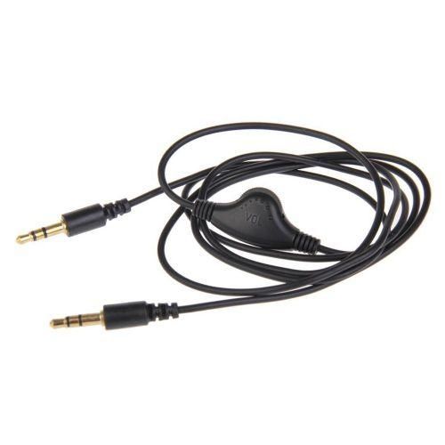 3.5mm male to male jack cable with volume control  1M  for at home or in the car  iPhone  iPad  Samsung  HTC  BlackBerry  Nokia  Motolora  LG  Sony  Huawei