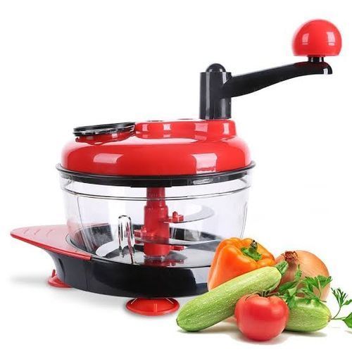 Manual Vegetable Salad Fruits Meat Chopper - Red