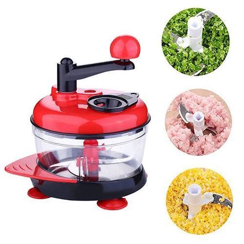 Manual Vegetable Salad Fruits Meat Chopper - Red