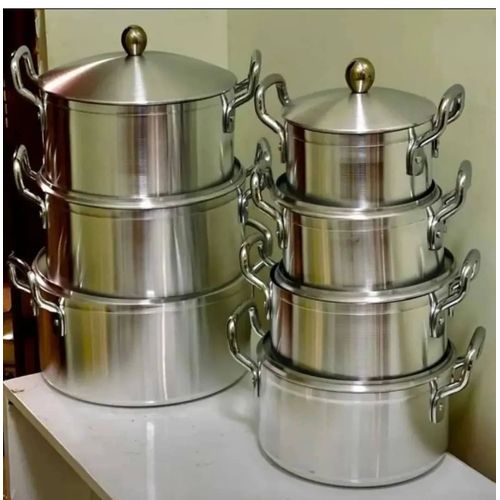 Tornado 7pc Aluminium Saucepan Set,Silver