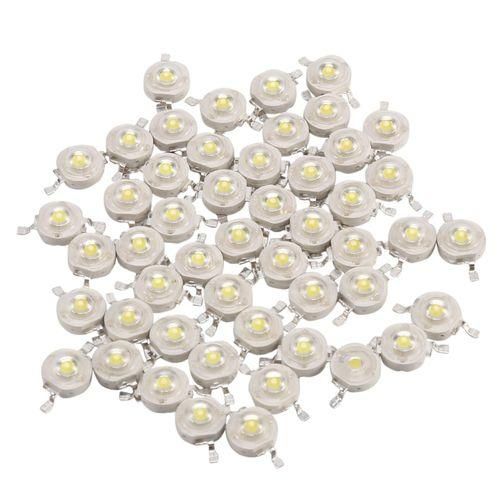 50Pcs 1W Diode High Power Cool White Led Beads 1 Watt Lamp Chip 3V3.4V