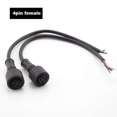 2Pin 3Pin 4Pin IP65 DC Connector Cable Waterproof  wire Plug for LED Light Strips Male to Female Jack Adapter 15mm 20CM