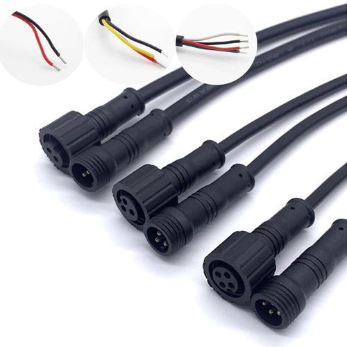 2Pin 3Pin 4Pin IP65 DC Connector Cable Waterproof  wire Plug for LED Light Strips Male to Female Jack Adapter 15mm 20CM