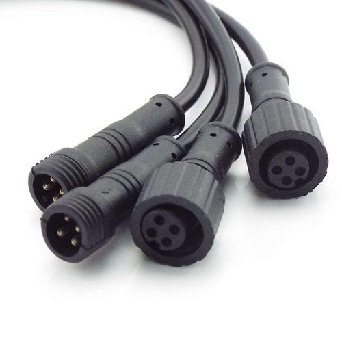 2Pin 3Pin 4Pin IP65 DC Connector Cable Waterproof  wire Plug for LED Light Strips Male to Female Jack Adapter 15mm 20CM