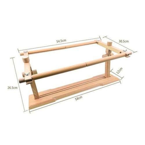 Adjustable Wood Cross Sttich Rack Embroidery Lap Sewing Hoop Holder