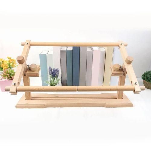 Adjustable Wood Cross Sttich Rack Embroidery Lap Sewing Hoop Holder