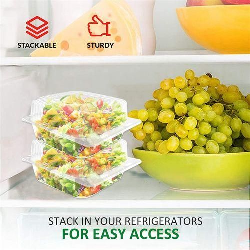 915 Generation 100Pcs Single Individual Cake Slice Boxes Dessert Containers Cheesecake Boxes Stackable Square Boxes Clear Food Boxes