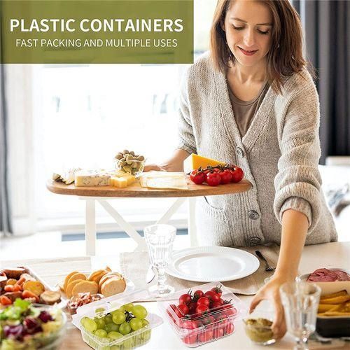 915 Generation 100Pcs Single Individual Cake Slice Boxes Dessert Containers Cheesecake Boxes Stackable Square Boxes Clear Food Boxes