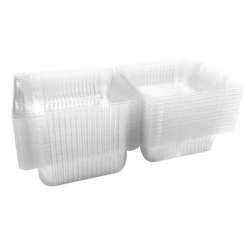 915 Generation 100Pcs Single Individual Cake Slice Boxes Dessert Containers Cheesecake Boxes Stackable Square Boxes Clear Food Boxes