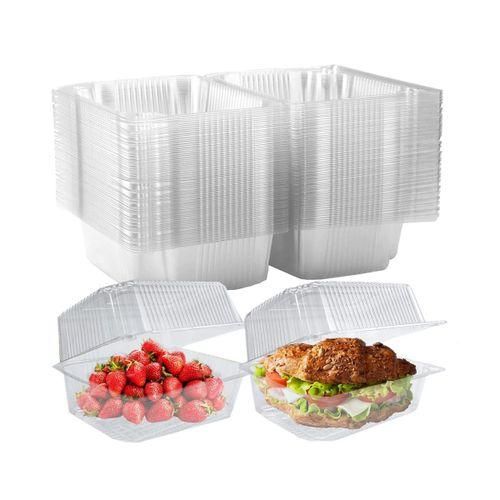 915 Generation 100 Pieces Cake Slice Boxes Individual Cake Boxes for Cake Portions 73 Inch Food Takeaway Containers for MuffinSalad
