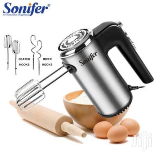 Sonifer Hand Mixer With Turbo Function And Stainless Steel Brushes