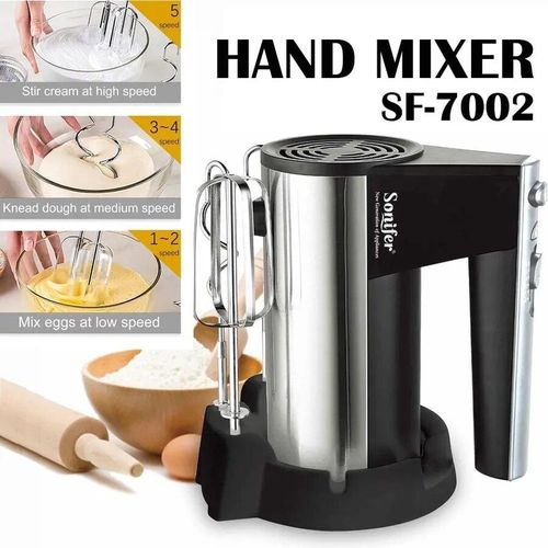 Sonifer Hand Mixer With Turbo Function And Stainless Steel Brushes