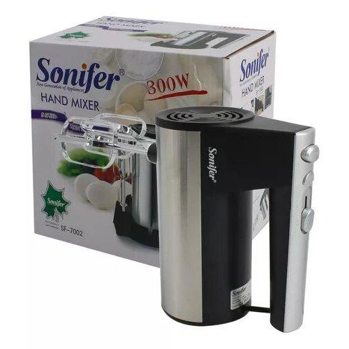 Sonifer Hand Mixer With Turbo Function And Stainless Steel Brushes
