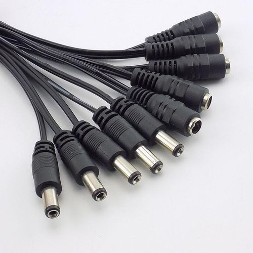 DC 5.5x2.1mm Female Male Plug Jack Power Supply Cable Wire Connecter Adapter Connector for LED Lights Strip CCTV Camera