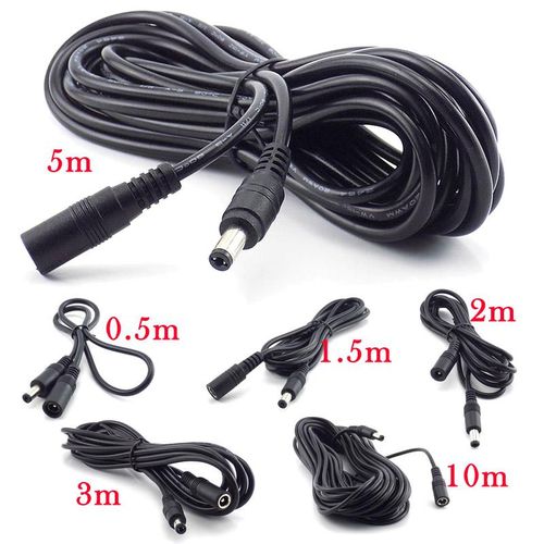 Female to Male Plug CCTV DC Power Cable Extension Cord Adapter 12V Power Cords 5.5mmx2.1mm For Camera Power Extension Cords