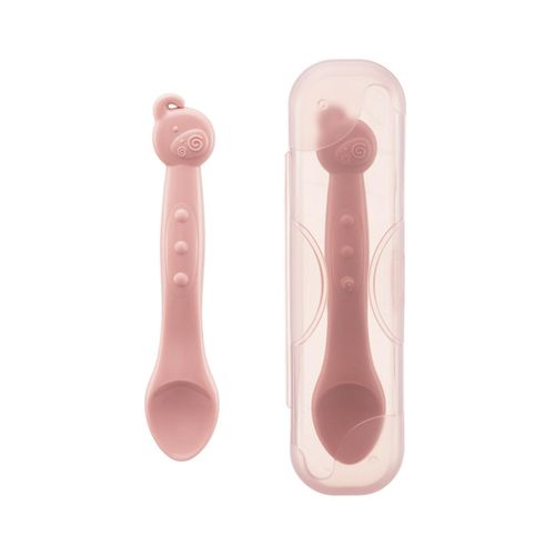 Children Training Soft Spoon Comfortable and Non-slip Handle Suitable for Children Kid Baby Toddlers,Pink NO5112