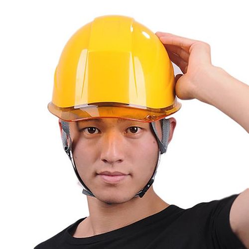 1pc Worker Construction Site Protective Cap Ventilate Abs Hard Hat Reflective Stripe Safety Helmet
