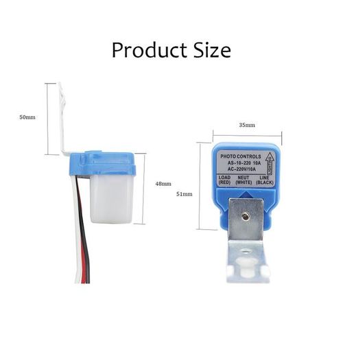 Dc Ac 12v/110v/220v 50-60hz Photo Control Photoswitch Sensor Switch Automatic On Off Photocell Street Lamp Switch