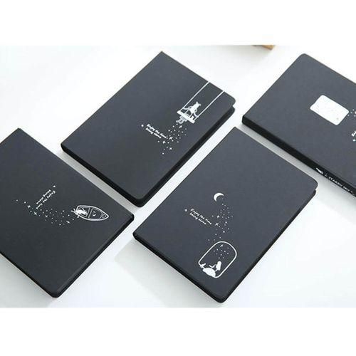 Black Cover Notebook With Black Paper Pages,Black Cardboard Hardcover Sketchbook